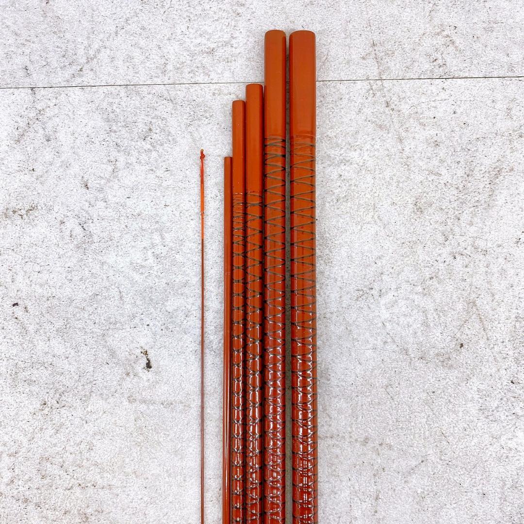 【朱紋峰 18尺】ヘラブナ竿 約5.4m 竹風 和竿調 ヘラ竿 竿袋/口栓付き