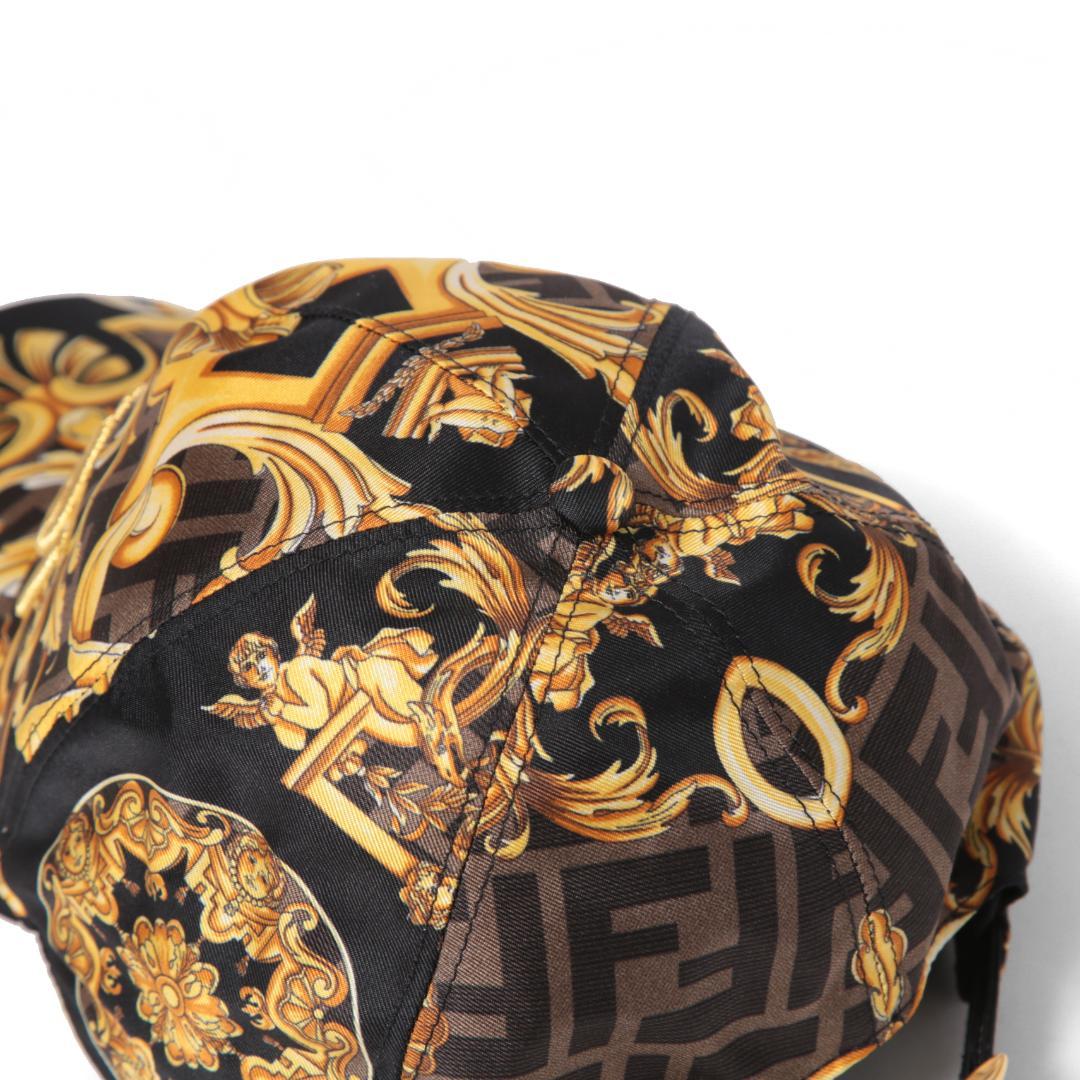 FENDACE マルチカラー シルク キャップ フェンディ x ヴェルサーチ