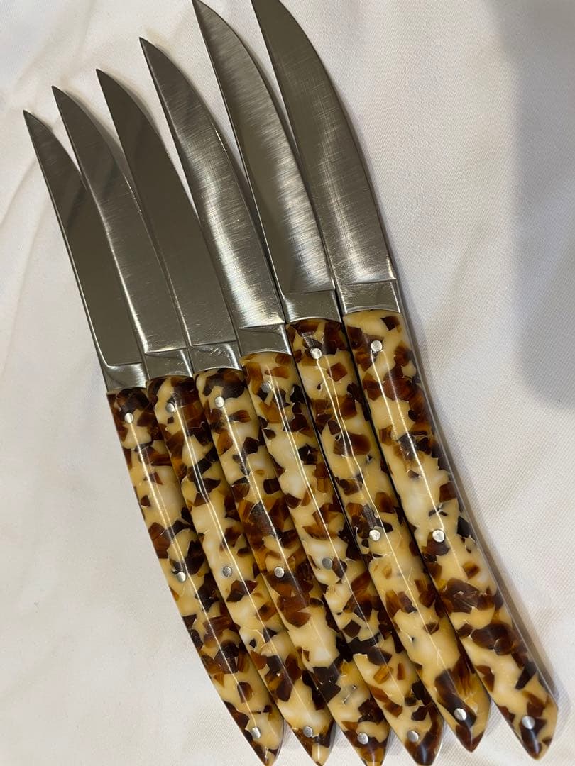 ジャン・ネロン ティエール テーブルナイフ キャメル 6本セット