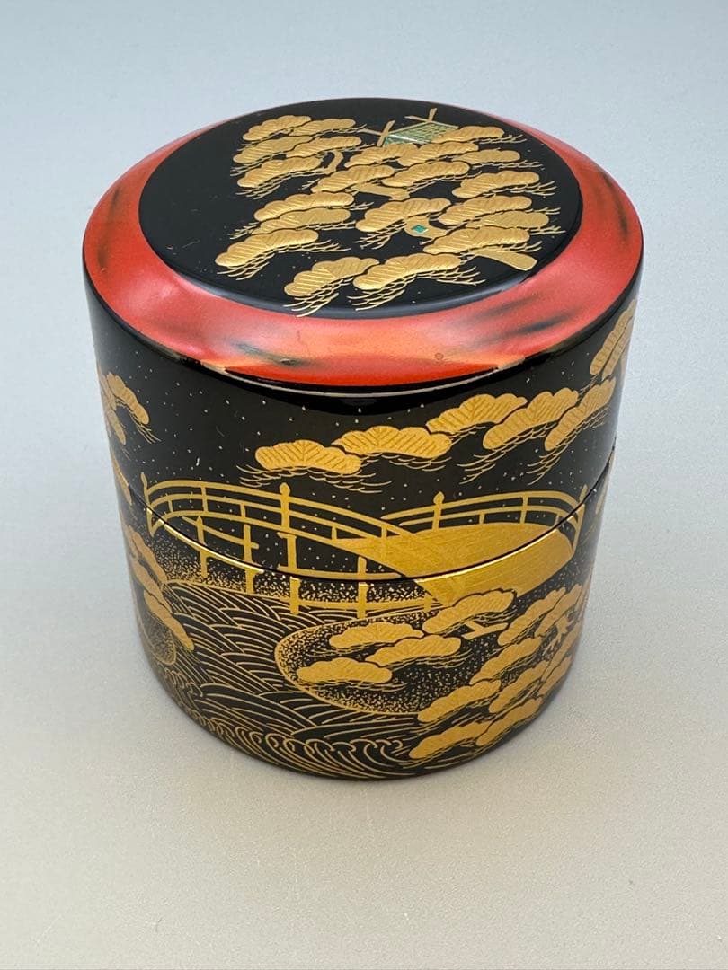 茶道具　棗　和田寿峰　住吉蒔絵