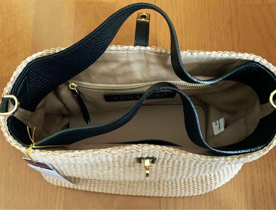 VIOLA D'ORO ヴィオラドーロ　ラフィア　サンドロ　ショルダーバッグ