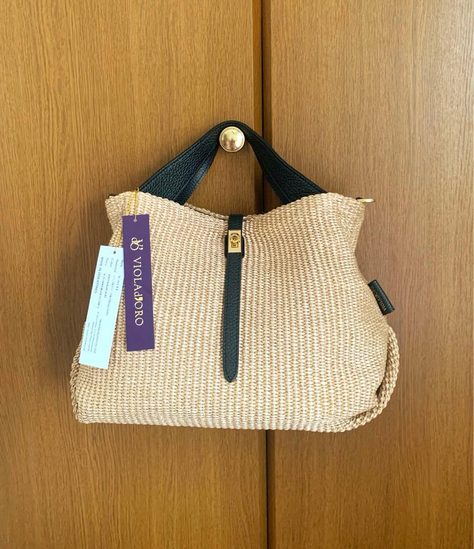 VIOLA D'ORO ヴィオラドーロ　ラフィア　サンドロ　ショルダーバッグ