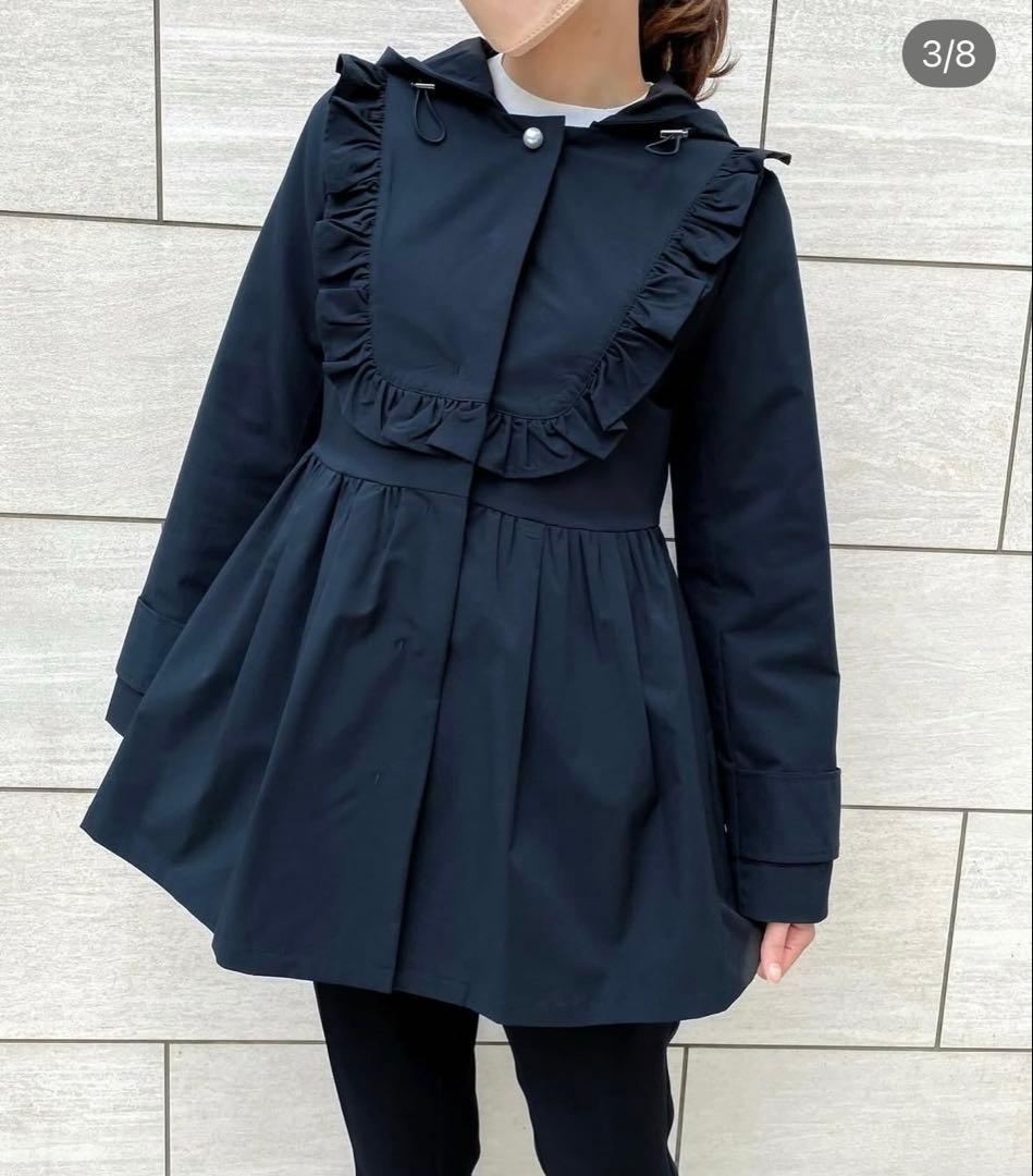 Ame no chi Hare / アメノチハレ フリルヨークコートブラック