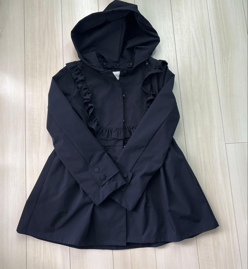 Ame no chi Hare / アメノチハレ フリルヨークコートブラック