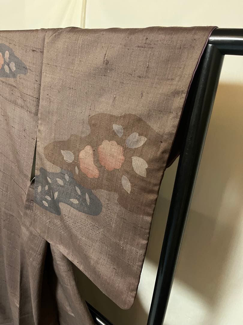 ☘️早い者勝ち☘️【国宝品】●しょうざん生紬●草木染●紬●着物