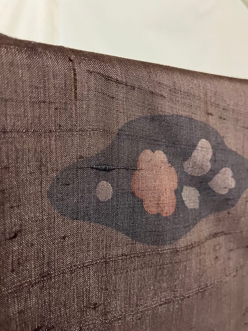 ☘️早い者勝ち☘️【国宝品】●しょうざん生紬●草木染●紬●着物