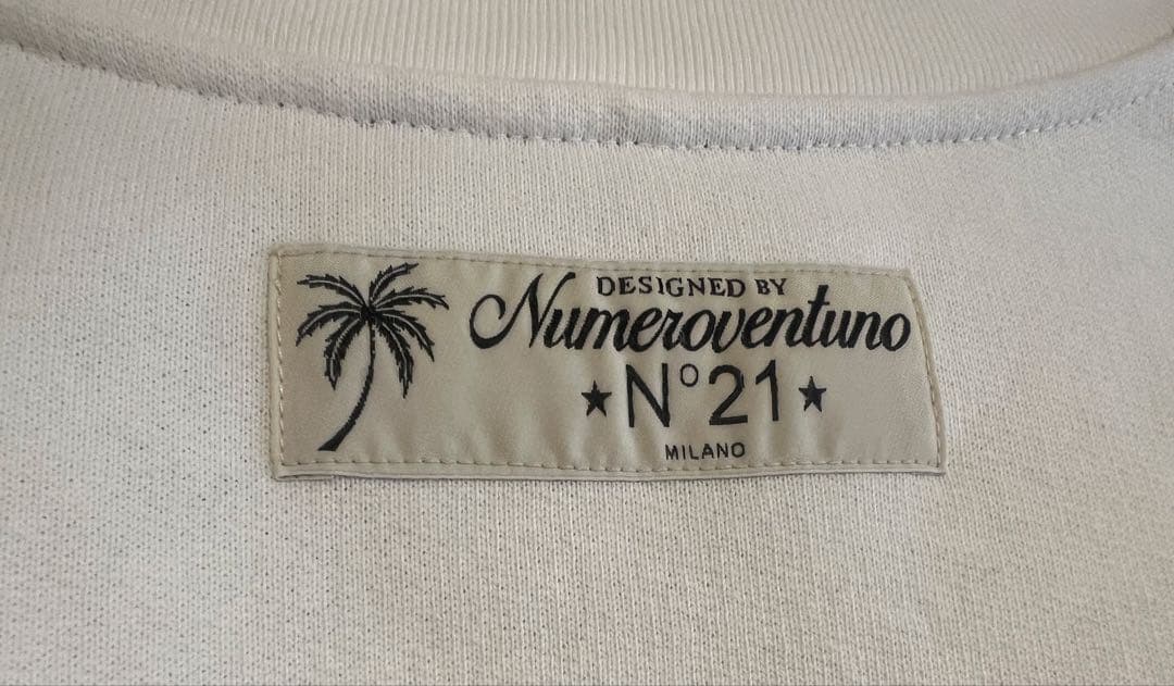 【最終大値下げ！】N°21 クロップドスウェット ホワイトM