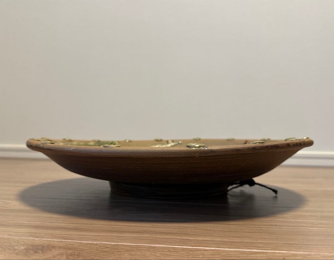 陶芸家名 故 島袋常明 絵皿 龍 鬼 船 魔除 開運 骨董品 古美術 琉球