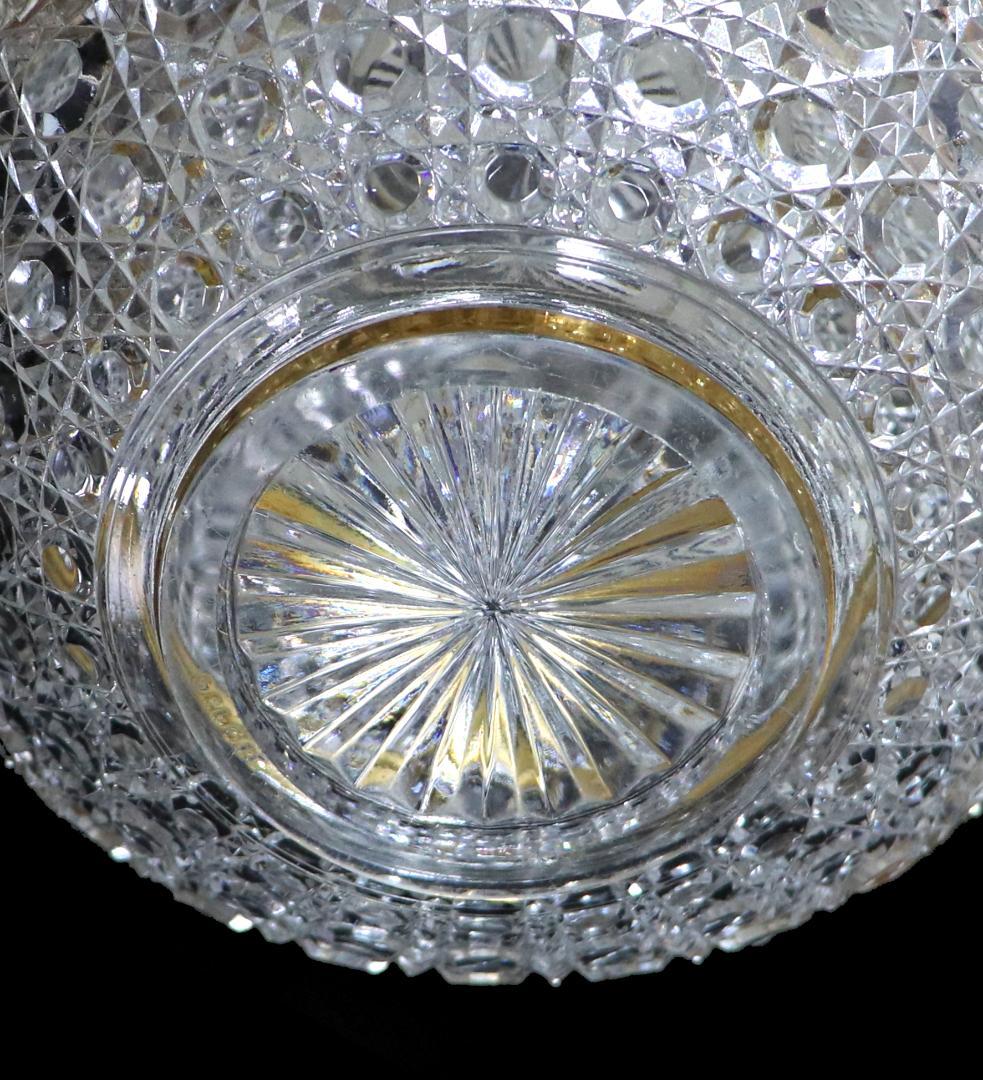オールド・バカラ 美術館級1890年 特注品金縁大型鉢 ディアマン・ピエーリー