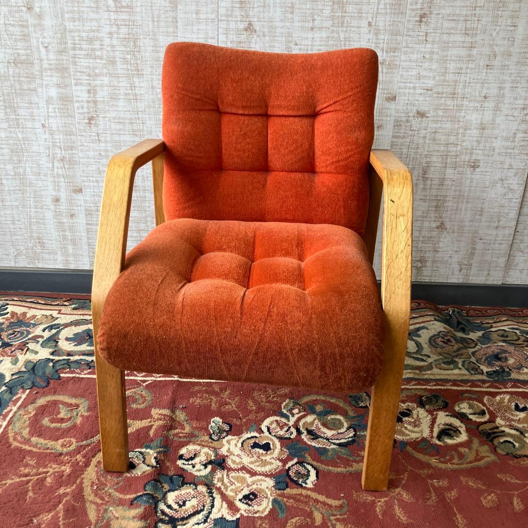 ② 天童木工 プライウッド アームチェア 一人掛けソファー ベントウッドチェアー