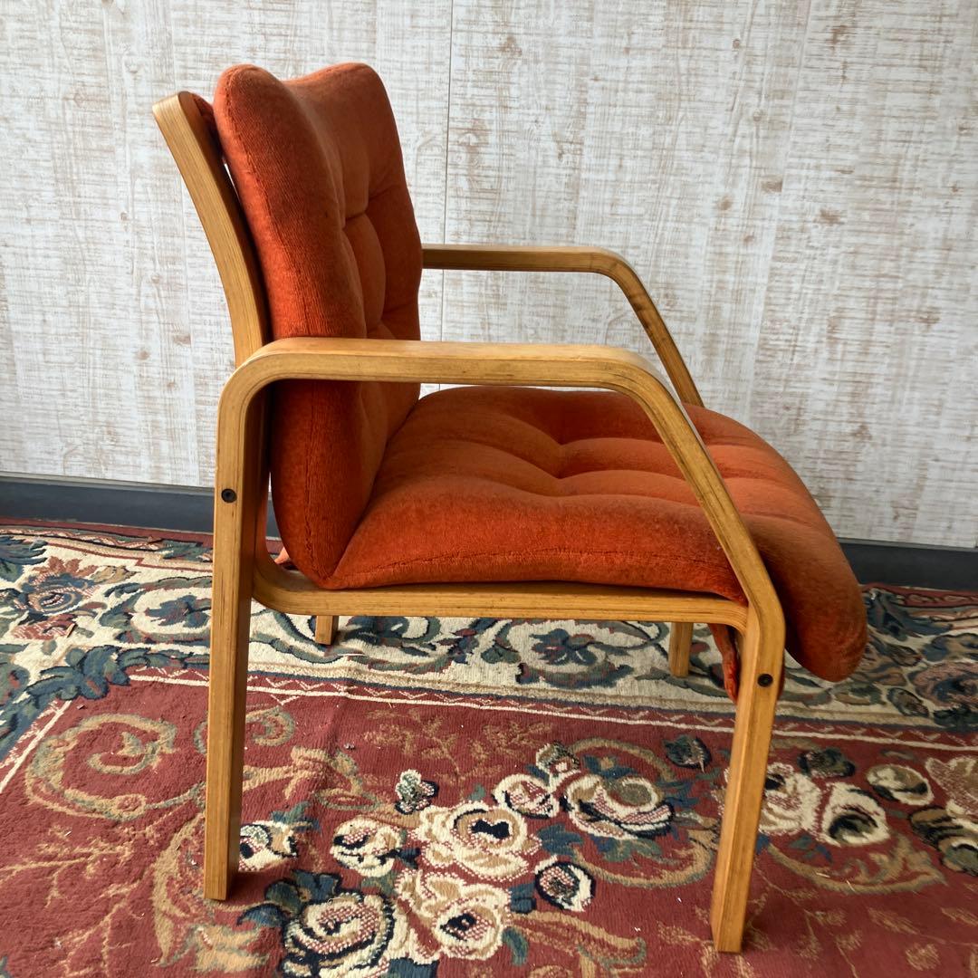 ② 天童木工 プライウッド アームチェア 一人掛けソファー ベントウッドチェアー