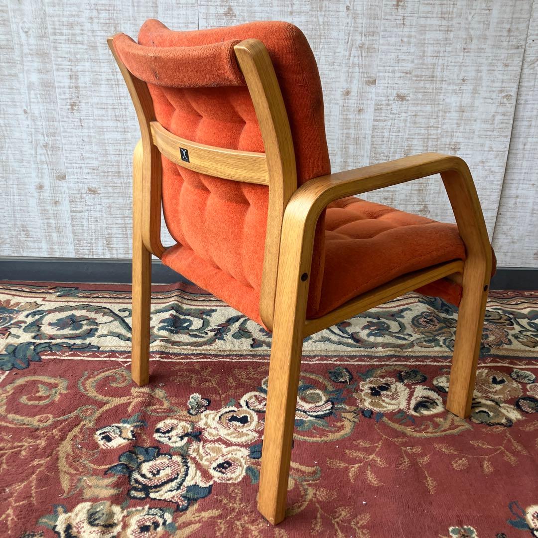 ② 天童木工 プライウッド アームチェア 一人掛けソファー ベントウッドチェアー