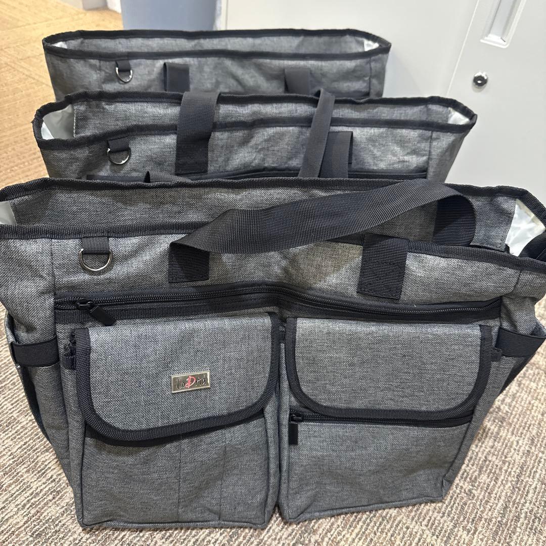 LoDrid 訪問看護 バッグ 往診 大容量 A4 メディカルバッグ 3個セット