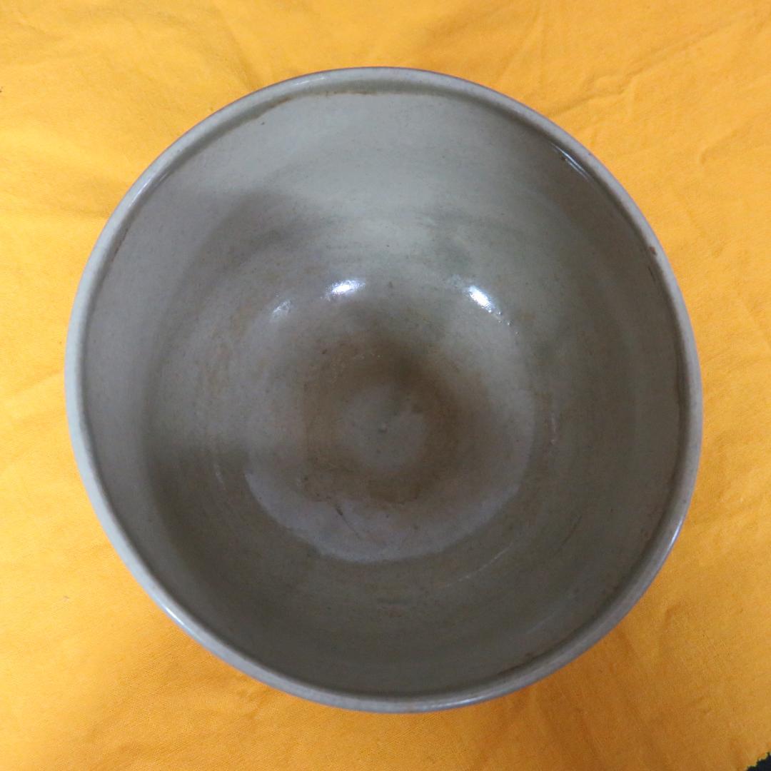 茶碗 虫明焼 一楽庵 つくし 銘 抹茶碗 茶器 茶道具 木箱 共箱 先代作