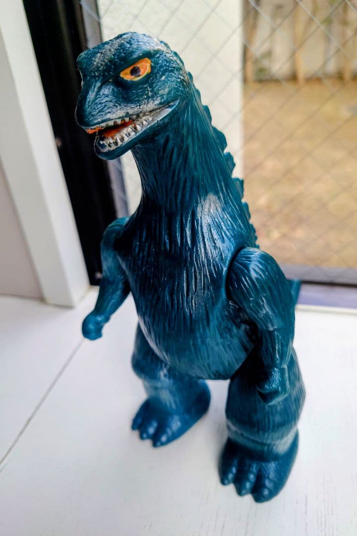 両足刻印 希少 美品 当時物 マルサン ゴジラ ブルマァク 怪獣 ソフビ 東宝