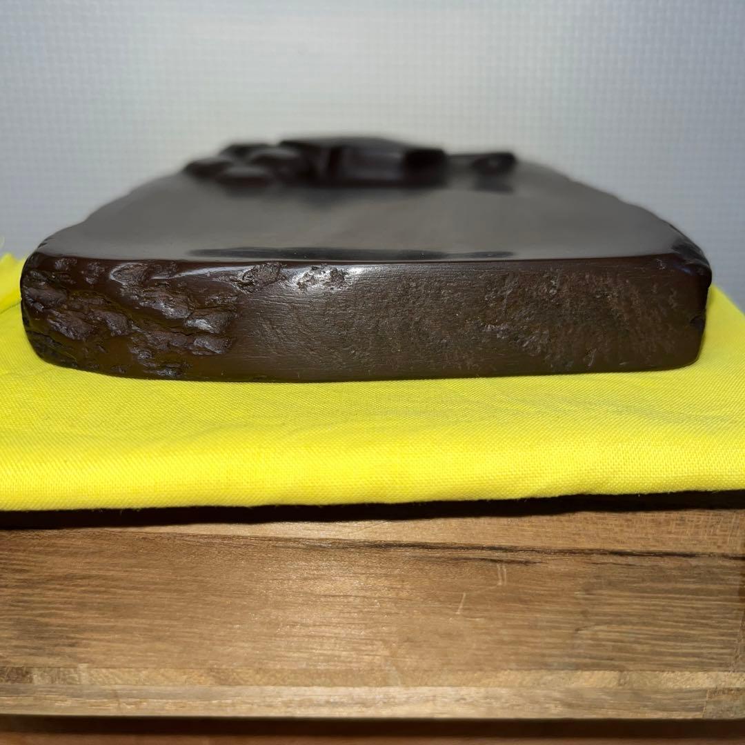 ⭕️赤間硯　名工　堀尾卓司　みのり文研　新品美品　希少　特殊硯　女性好み