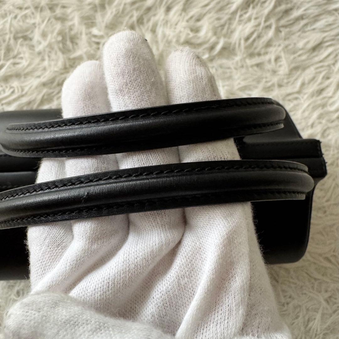 【ロエベ】フォーマル　ハンドバッグ　黒　シープスキン　冠婚葬祭　保存袋