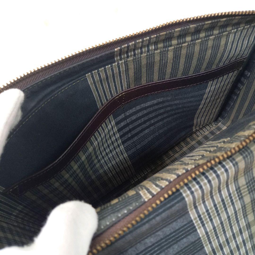 美品✨マザーハウス アンティーク ショルダーバッグ B5 ダークブラウン レザー