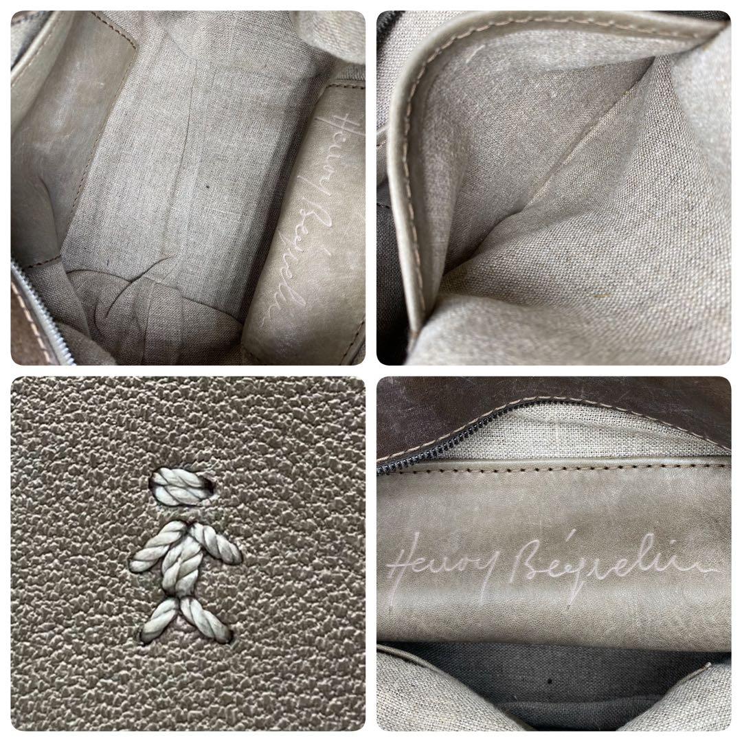 希少 HENRY BEGUELIN レザー 2WAY バッグ メンズ 大容量