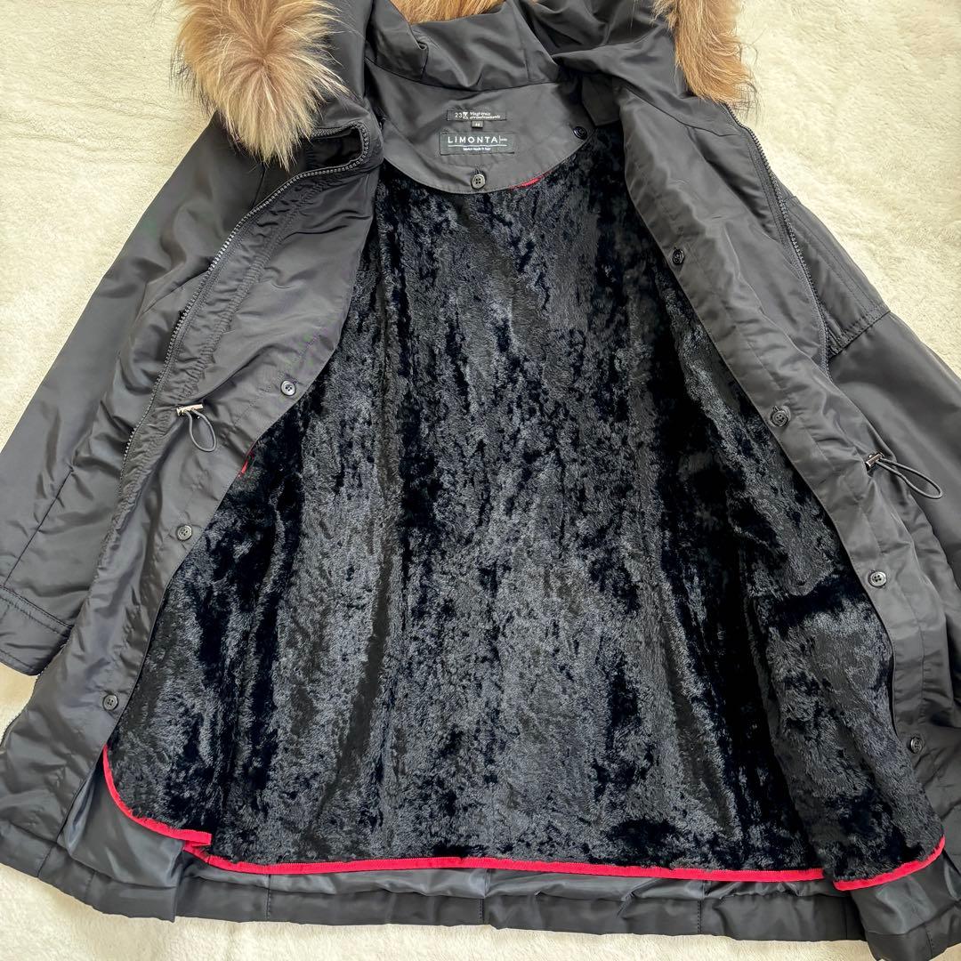 【美品】23区 LIMONTA ライナー付き　モッズコート　黒　大きめサイズ