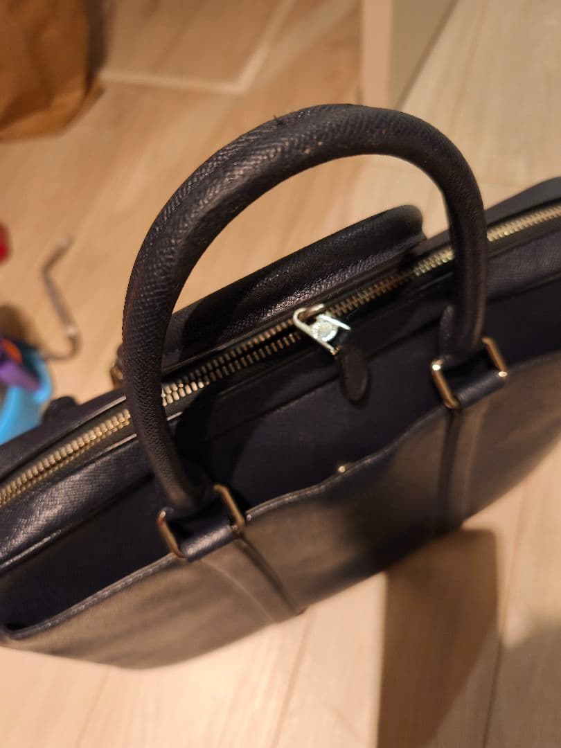 美品COACH 2WAYビジネスバッグ ネイビー ストラップ付き