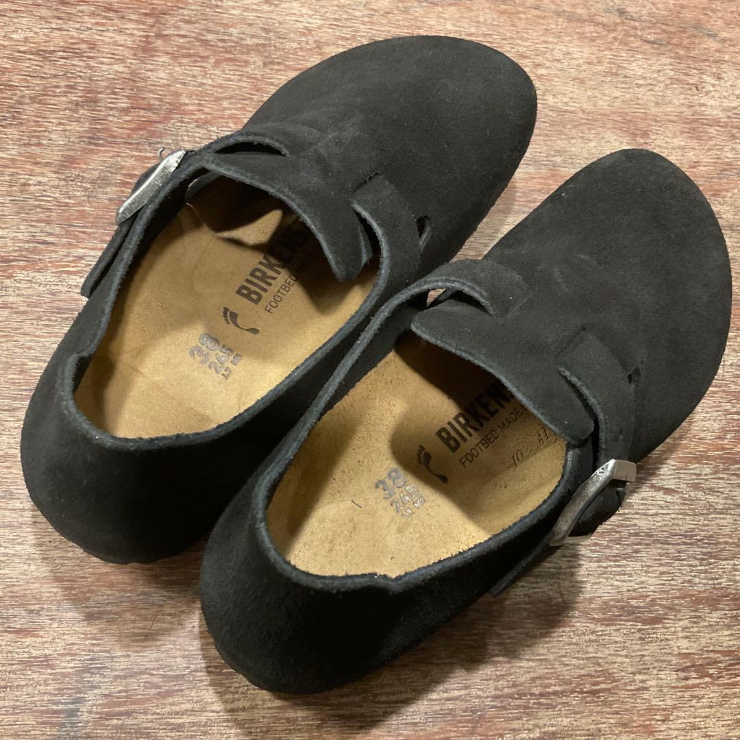 極美品！ビルケンシュトック ロンドン LONDON スエード ブラック 38