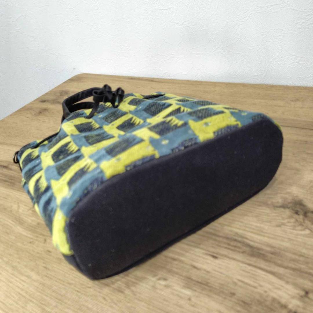 【ゆきんこ】/thoroughbredサラブレットネイビー/巾着Lサイズショル