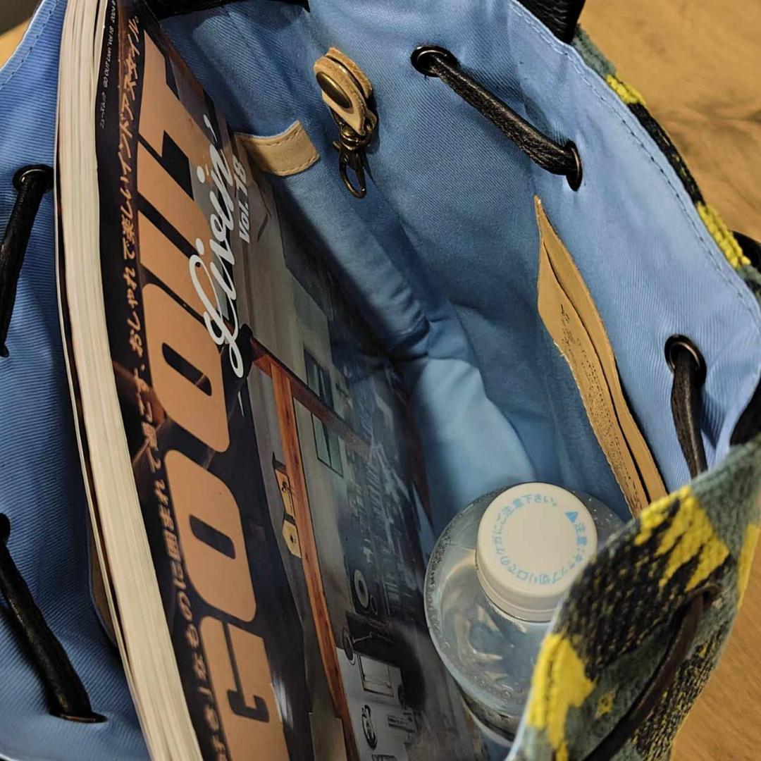 【ゆきんこ】/thoroughbredサラブレットネイビー/巾着Lサイズショル