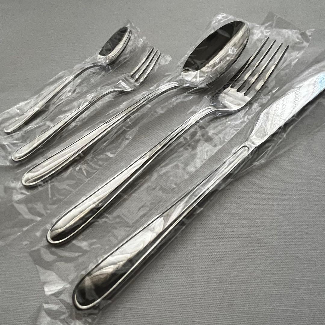 ラッキーウッド 18-10ステンレス 25本 ディナーカトラリー スプーン