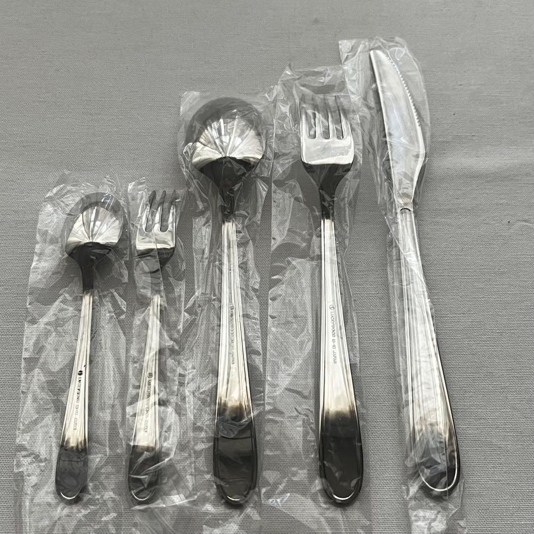 ラッキーウッド 18-10ステンレス 25本 ディナーカトラリー スプーン