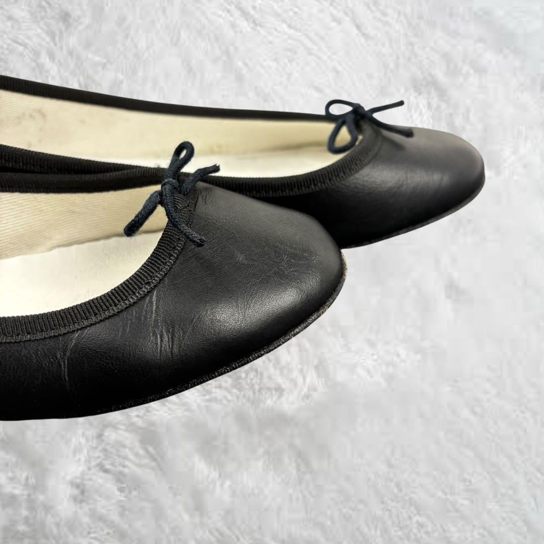 レペット repetto サンドリオン バレエシューズ 38 ブラック レザー