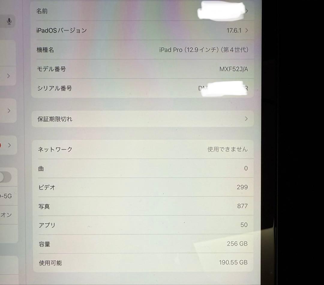 iPad Pro 12.9インチ 第4世代 Wi-Fi + Cellular