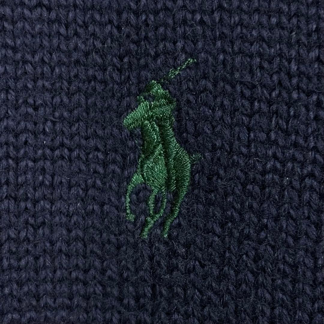 ☆とても大きなサイズ☆ポロラルフ クルーネック コットンニット 4XLT 濃紺