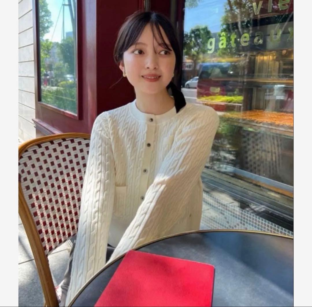 【美品】2024✨️完売品 アニュアンス リトル ケーブル ニット カーディガン