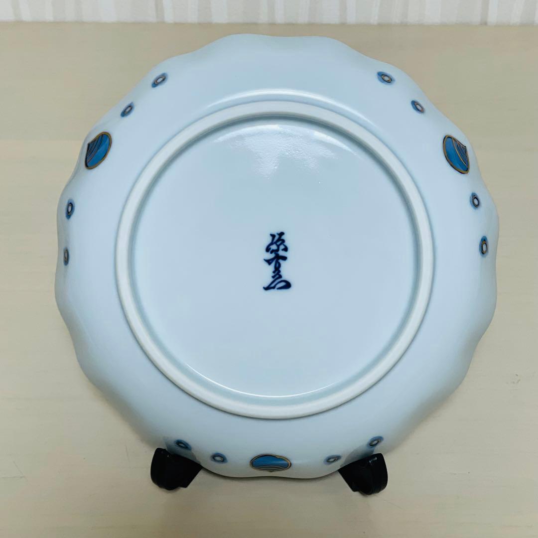 源右衛門窯 染錦波兎 銘々皿 皿 プレート 5枚セット 波うさぎ 金彩