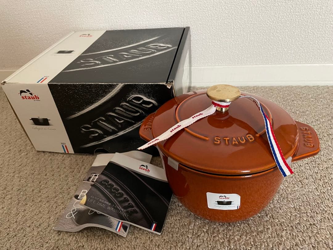 本体美品　staub ストウブ　ココットデゴハン　シナモン　16cm