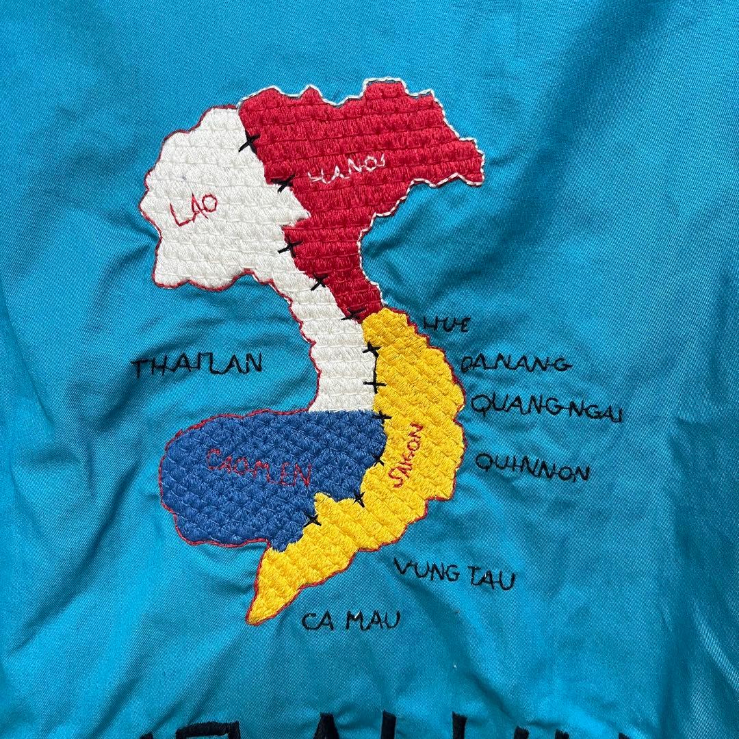 ビームスボーイ ベトジャン ターコイズブルー 刺繍 龍 虎 テーラー東洋