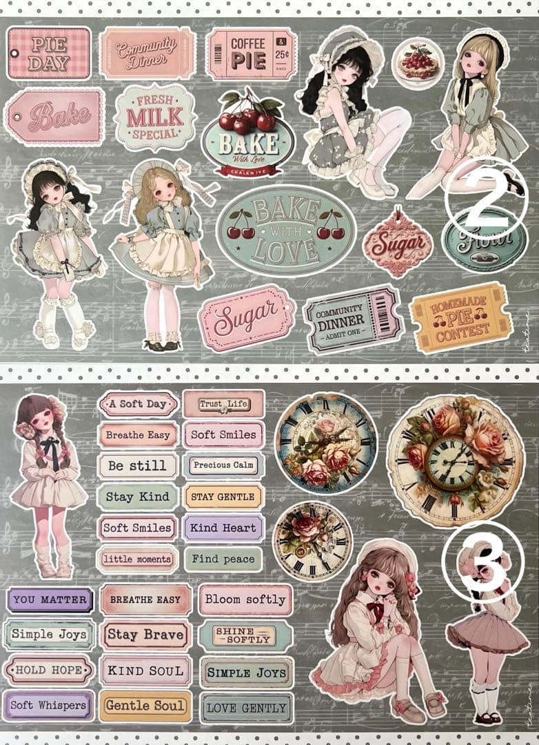 ［K339］teatime.様⚠️凹みあり⚠️素材シート コラージュシート