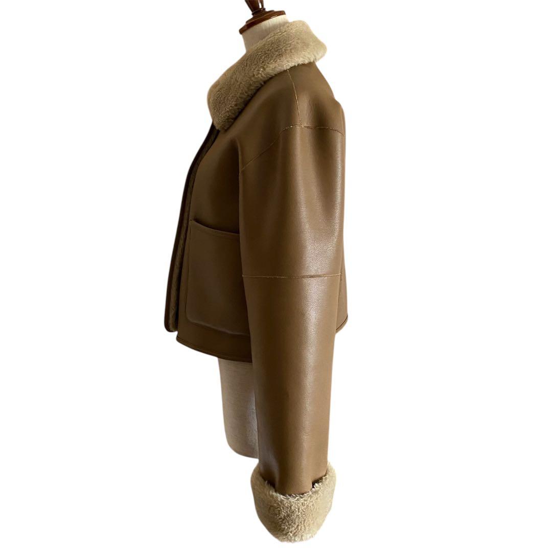 ジャケット・アウター CLANE VEGAN LEATHER BOA SHORT JACKET