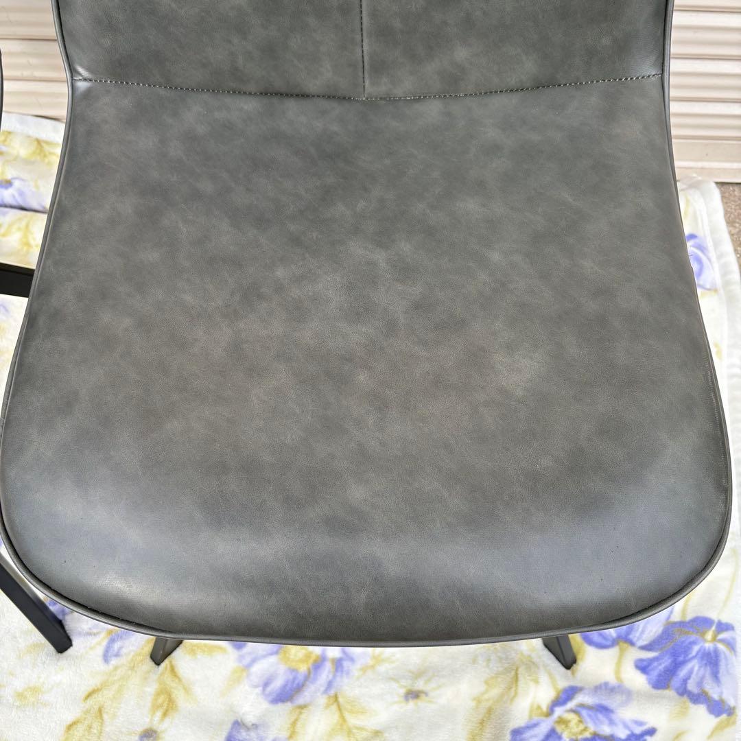 美品 ニトリ ダイニングチェア モラド DGY ダークグレー 2脚セット①