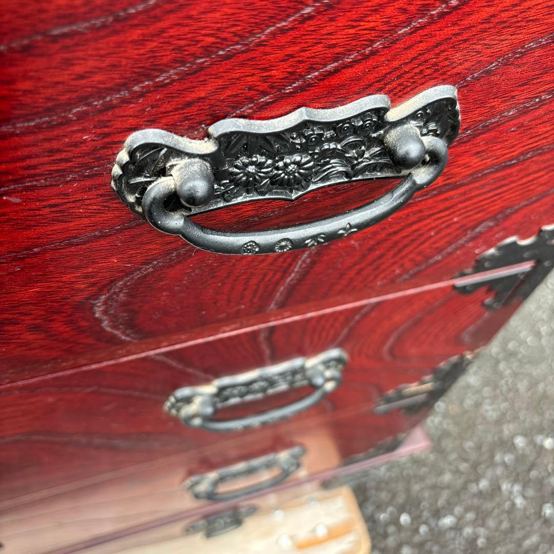 工芸家具　国産　飛鳥工芸　車箪笥