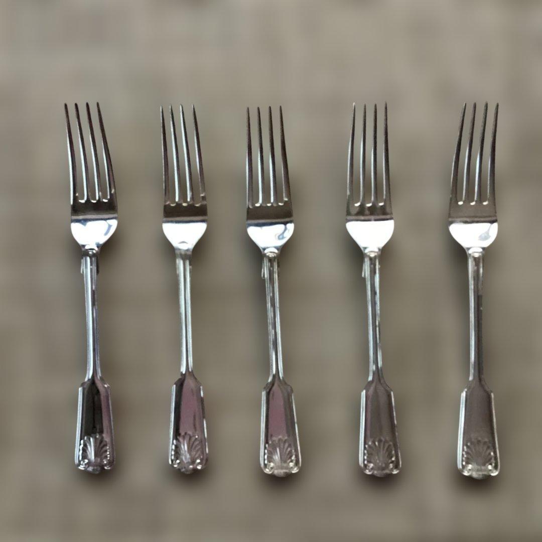 MAPPIN&WEBB シルバープレートディナーフォーク5本セット英国製》美品