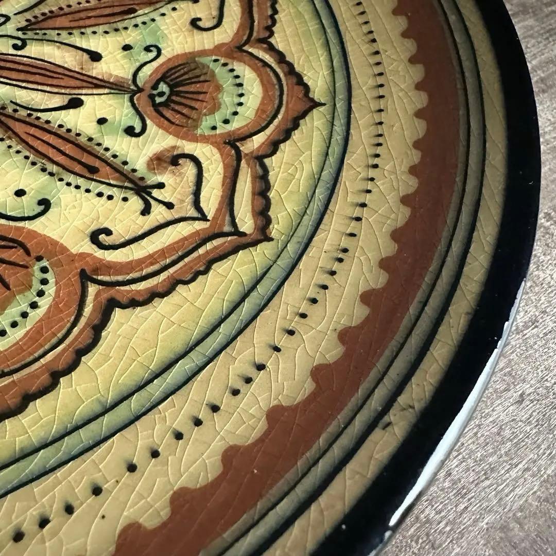 希少　ソビエト陶器　アラベスク模様　大皿　ロシア　焼き物　工芸品　陶磁器　C