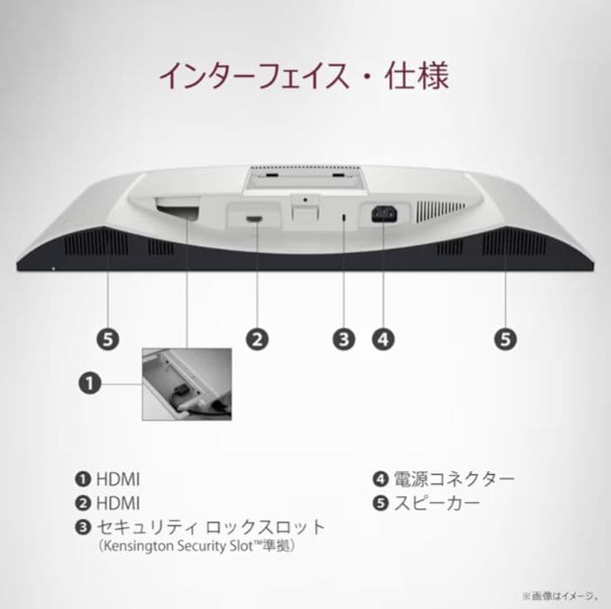 【DELL】23.8インチ ホワイトモニター S2425HS-A