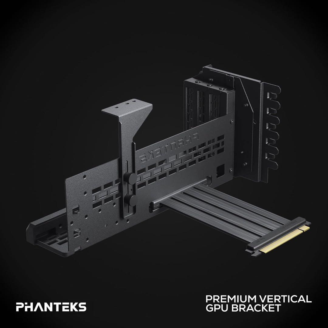 Phanteks プレミアム垂直GPUブラケット - DRGB照明付きブラック