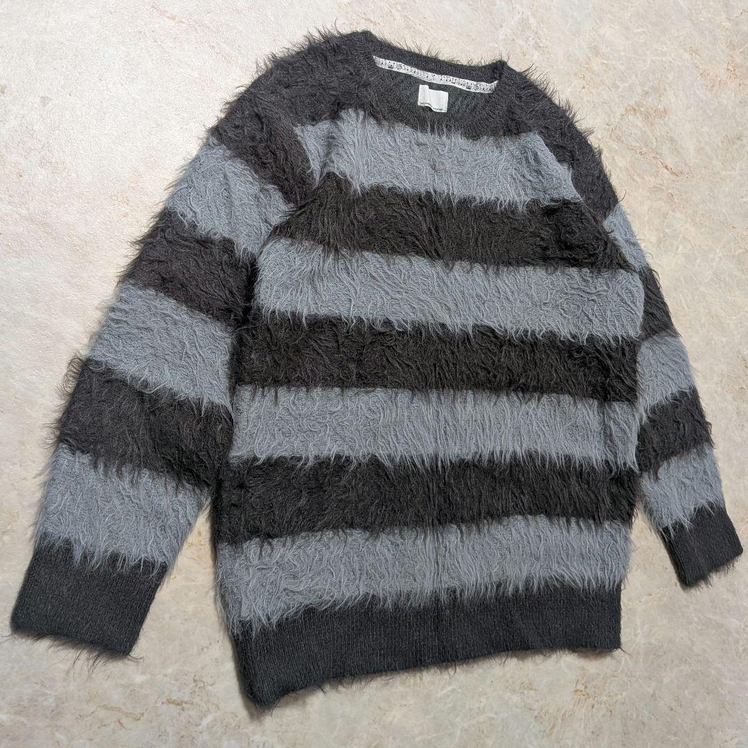 名作★廃盤品ナンバーナイン フェザーファーヤーンシャギーニットセーターアッシュ2