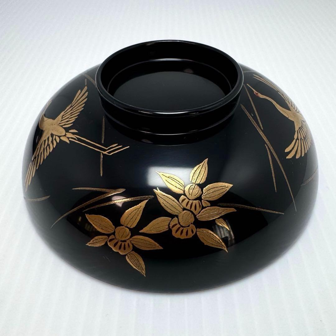 新品 輪島塗 人間国宝 大場松魚 寺井直次 蒔絵麗沢 吉祥文 10客 共箱