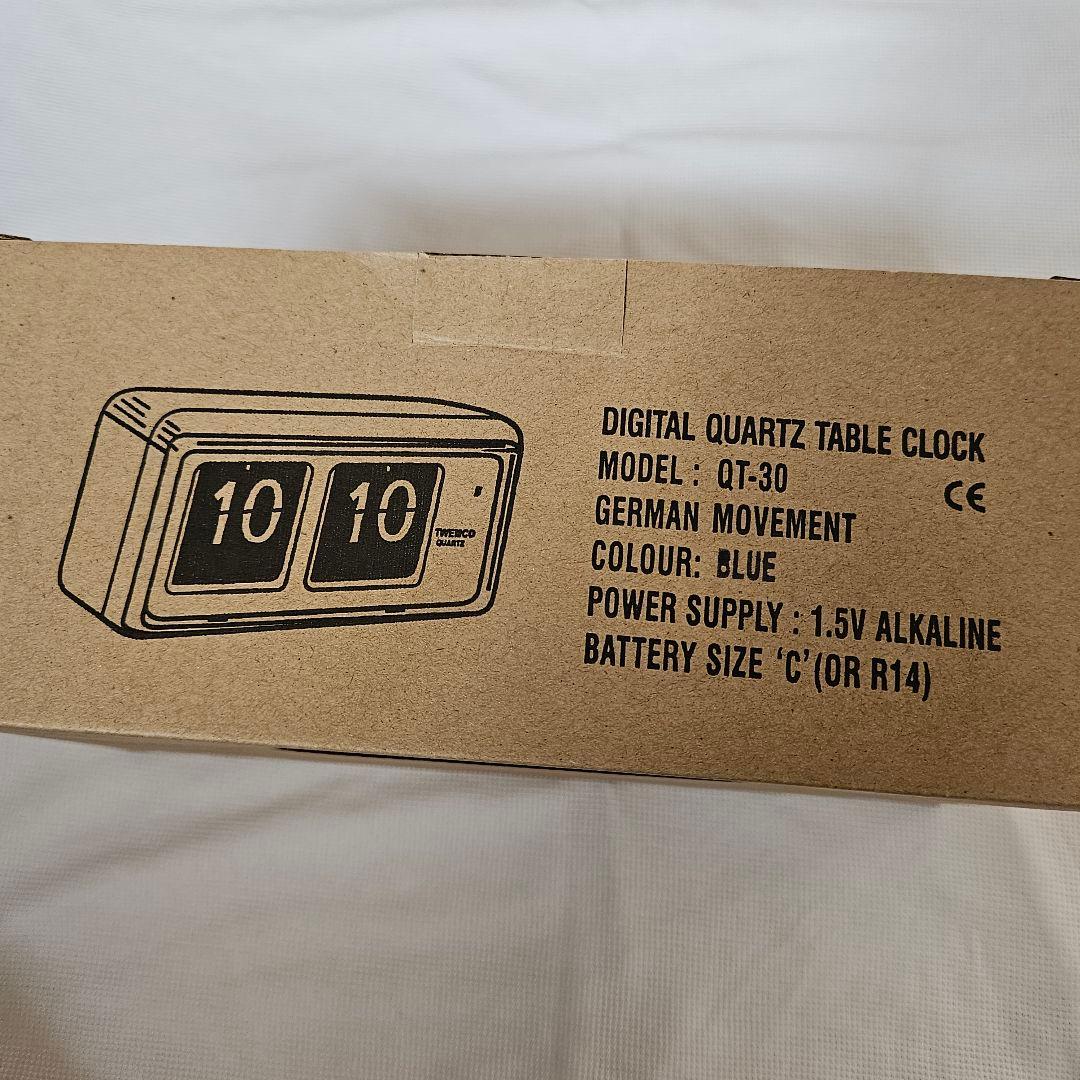TWEMCO QT-30 デジタル置時計 ブルー