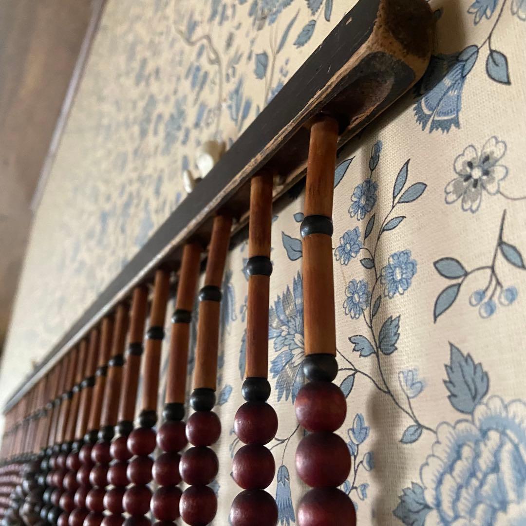 昭和レトロ　珠暖簾　珠のれん　ショート　当時物