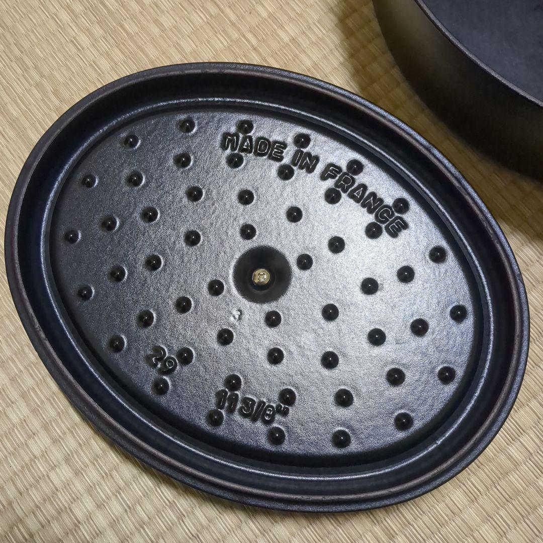 ストウブ ピコ・ココット オーバル 29cm 黒 staub